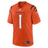 Custom Ja'Marr Chase Cincinnati Bengals Alternate Game Jersey Orange