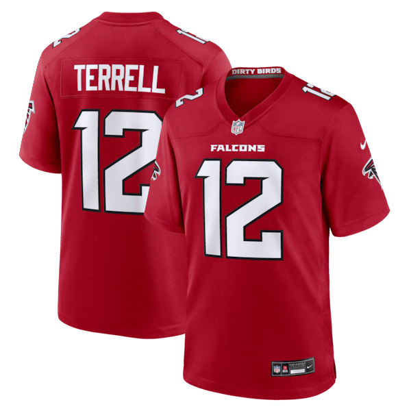 Custom Avieon Terrell Atlanta Falcons Game Jersey Red