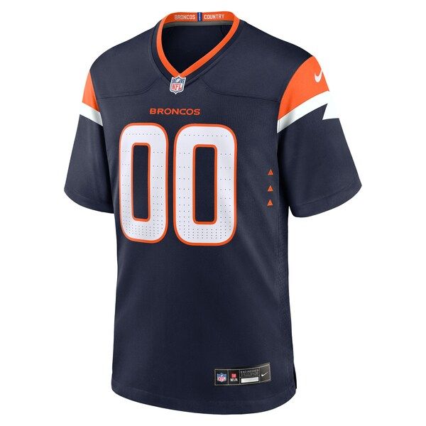 Custom Denver Broncos Alternate Mile High Collection Custom Game Jersey Navy