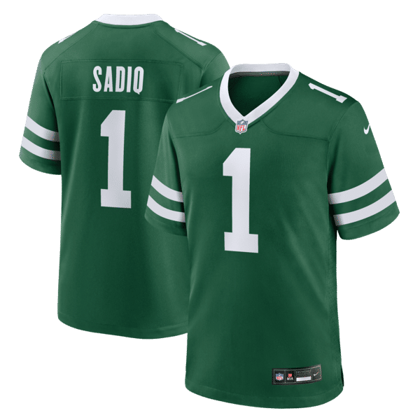 Custom Kenyon Sadiq New York Jets 2026 NFL Draft First Round Pick No. 16 Game Jersey Legacy Green