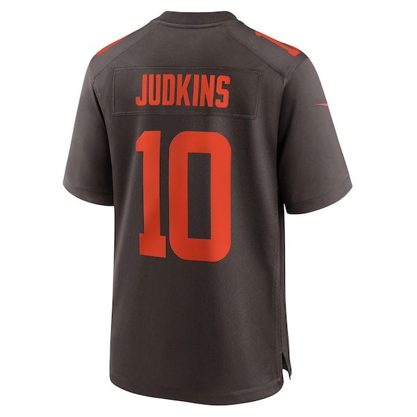 Custom Quinshon Judkins Cleveland Browns Alpha Dawg Game Jersey Brown