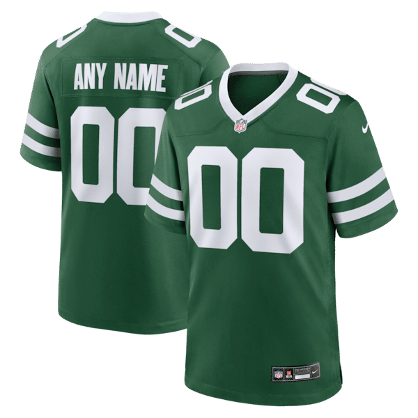 Custom New York Jets Custom Game Jersey Legacy Green