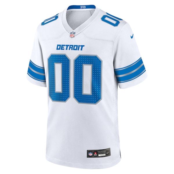 Custom Detroit Lions Custom Game Jersey White