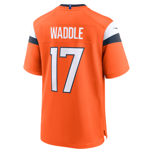Custom Jaylen Waddle Denver Broncos Game Jersey Orange