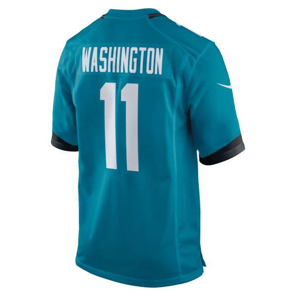 Custom Parker Washington Jacksonville Jaguars Game Jersey Teal