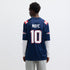 Custom Drake Maye New England Patriots Game Jersey Navy