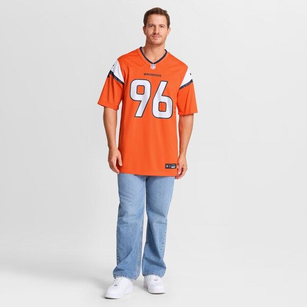 Custom Eyioma Uwazurike Denver Broncos Team Game Jersey Orange