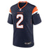 Custom Patrick Surtain II Denver Broncos Alternate Game Jersey Navy