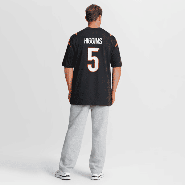 Custom Tee Higgins Cincinnati Bengals Game Jersey Black