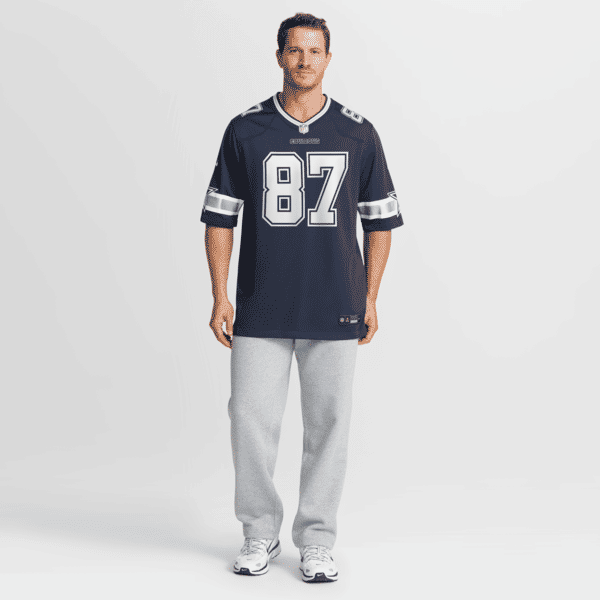 Custom Jake Ferguson Dallas Cowboys Team Game Jersey Navy