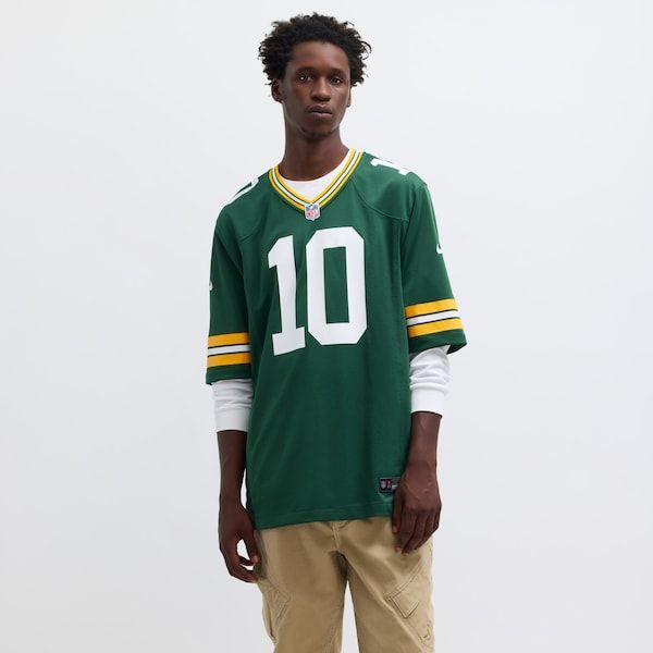 Custom Jordan Love Green Bay Packers Game Jersey Green