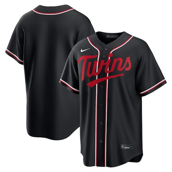 Custom Minnesota Twins Fashion Replica Black Out Jersey
