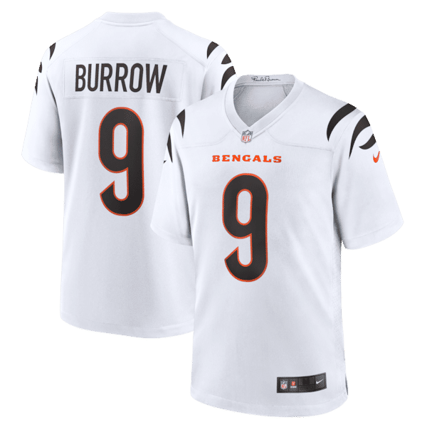 Custom Joe Burrow Cincinnati Bengals Game Jersey White