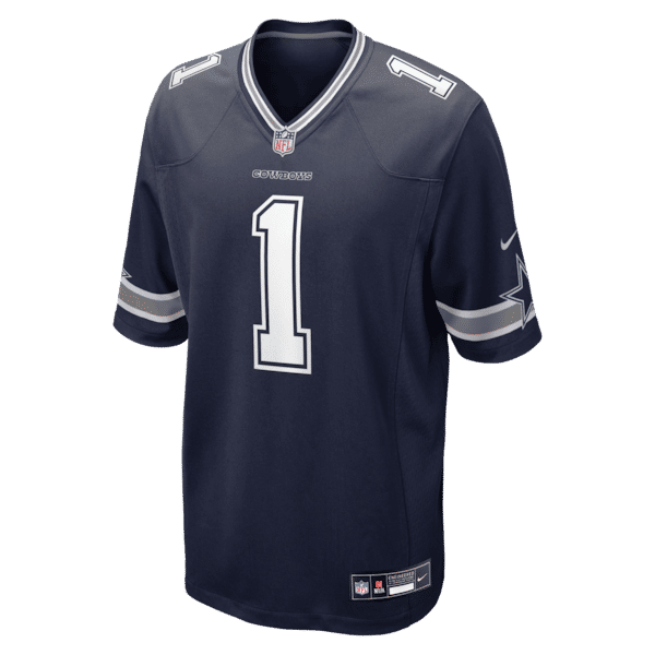 Custom Number 1 Dad Dallas Cowboys Game Jersey Navy