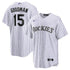 Custom Hunter Goodman Colorado Rockies Home Replica Jersey White