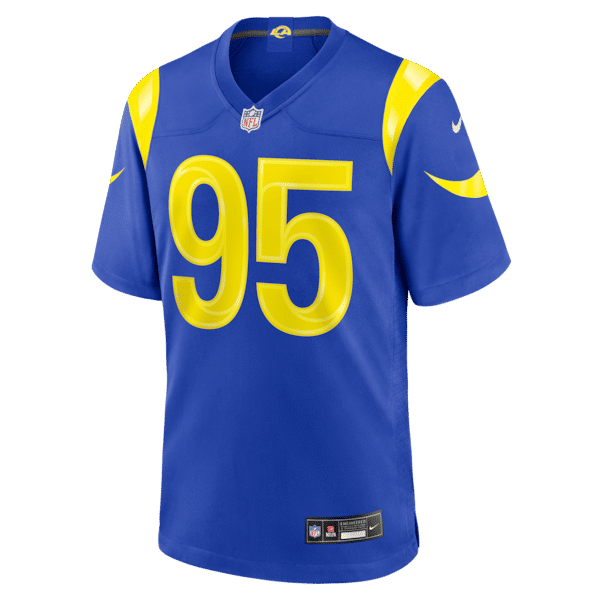 Custom Myles Garrett Los Angeles Rams Game Jersey Royal