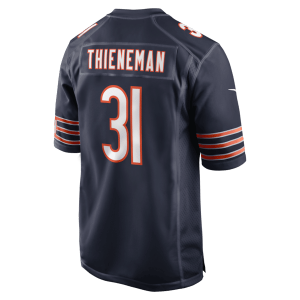 Custom Dillon Thieneman Chicago Bears 2026 NFL Draft Game Jersey Navy