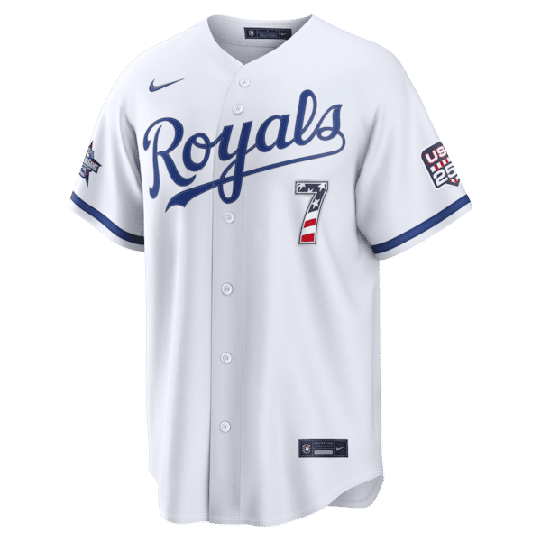 Custom Bobby Witt Jr. Kansas City Royals 2026 All-Star Edition Stars & Stripes Stadium Jersey White