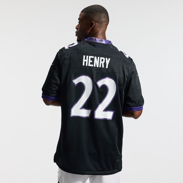 Custom Derrick Henry Baltimore Ravens Alternate Game Jersey Black