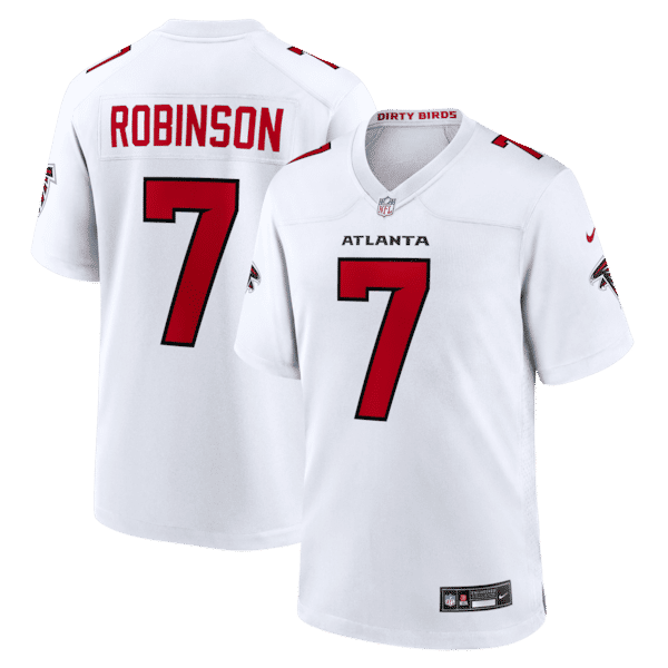 Custom Bijan Robinson Atlanta Falcons Game Jersey White