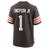 Custom KC Concepcion Cleveland Browns 2026 NFL Draft First Round Pick No. 24 Game Jersey Brown