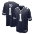 Custom Number 1 Dad Dallas Cowboys Game Jersey Navy
