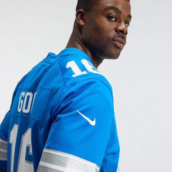 Custom Jared Goff Detroit Lions Game Jersey Blue