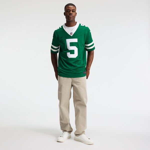Custom Garrett Wilson New York Jets Vapor F.U.S.E. Stitched Limited Jersey Green