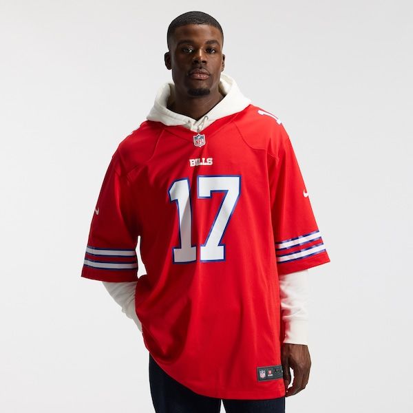 Custom Josh Allen Buffalo Bills Game Jersey Red