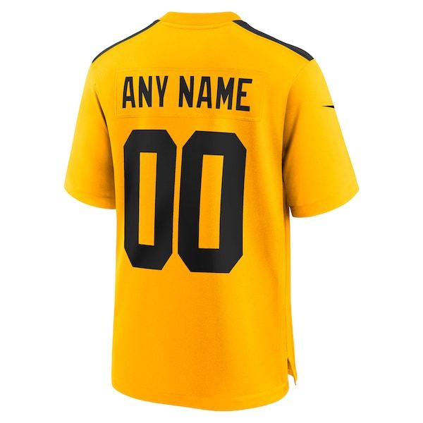 Custom Pittsburgh Steelers Alternate 1933 Throwback Game Custom Jersey Gold