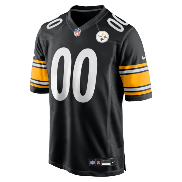 Custom Pittsburgh Steelers Custom Game Jersey Black