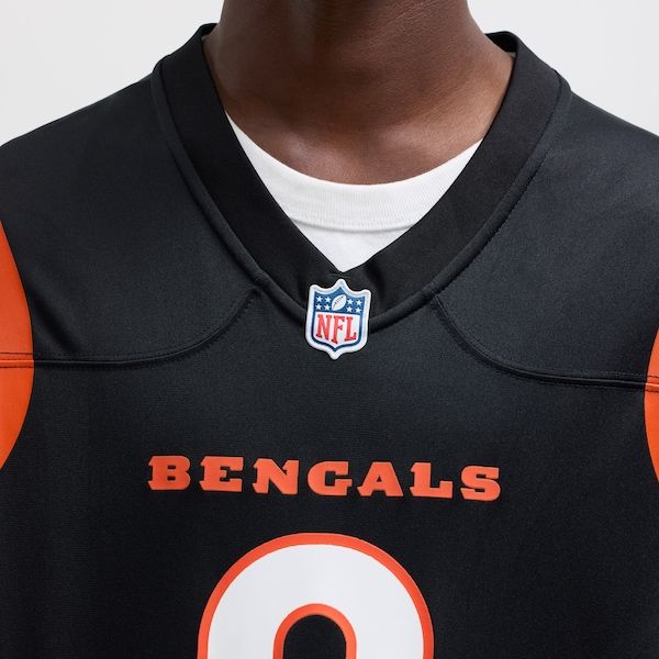 Custom Joe Burrow Cincinnati Bengals Game Jersey Black