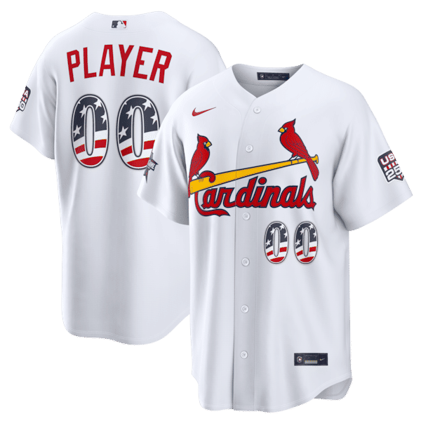 Custom St. Louis Cardinals 2026 All-Star Edition Stars & Stripes Stadium Pick-A-Player Jersey White