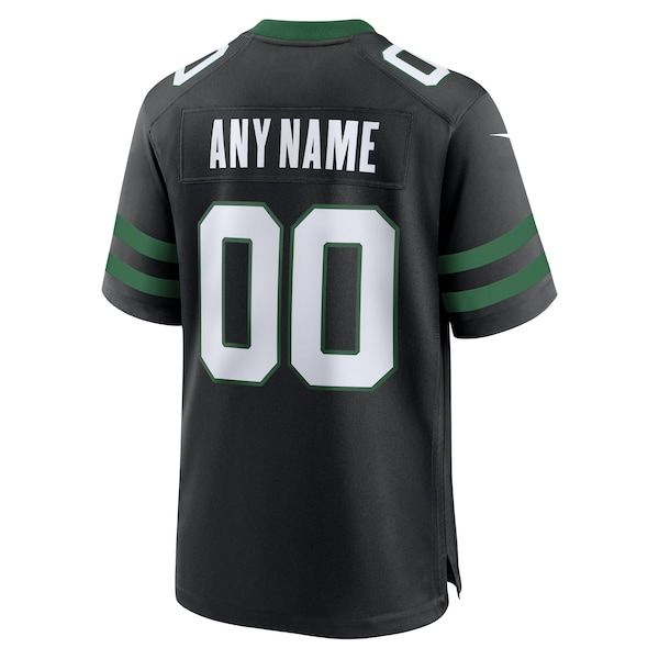 Custom New York Jets Alternate Custom Game Jersey Legacy Black