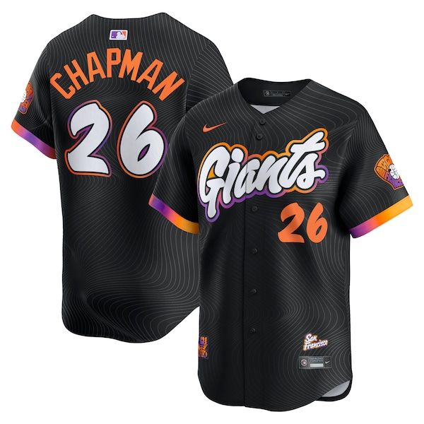 Custom Matt Chapman San Francisco Giants 2025 City Connect Limited Jersey Anthracite