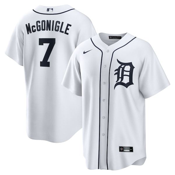Custom Kevin McGonigle Detroit Tigers Home Replica Jersey White
