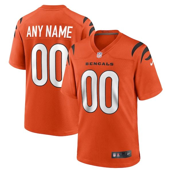 Custom Cincinnati Bengals Alternate Game Custom Jersey Orange