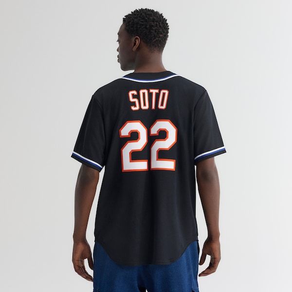 Custom Juan Soto New York Mets Alternate Replica Jersey Black