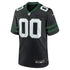 Custom New York Jets Alternate Custom Game Jersey Legacy Black