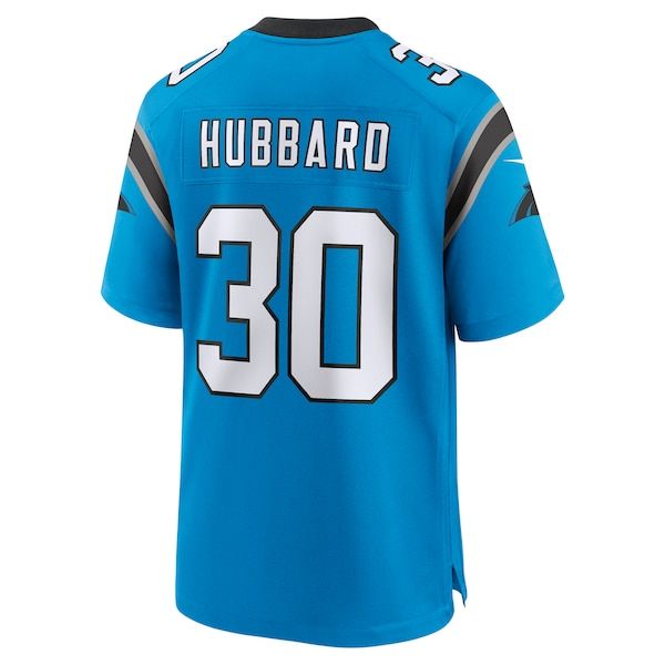 Custom Chuba Hubbard Carolina Panthers Alternate Game Jersey Blue