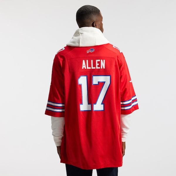 Custom Josh Allen Buffalo Bills Game Jersey Red