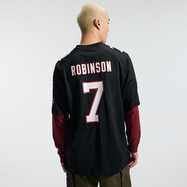 Custom Bijan Robinson Atlanta Falcons Game Jersey Black