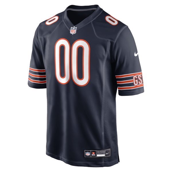 Custom Chicago Bears Custom Game Jersey Navy