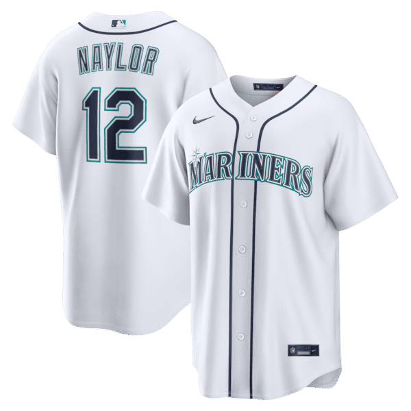 Custom Josh Naylor Seattle Mariners Home Replica Jersey White