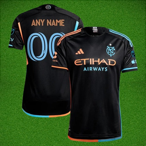 Men's New York City FC adidas 2024 24/7 Kit Authentic Custom Jersey – Black