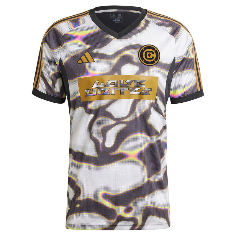 Chicago Fire adidas 2024 Pride Pre-Match Top - Black