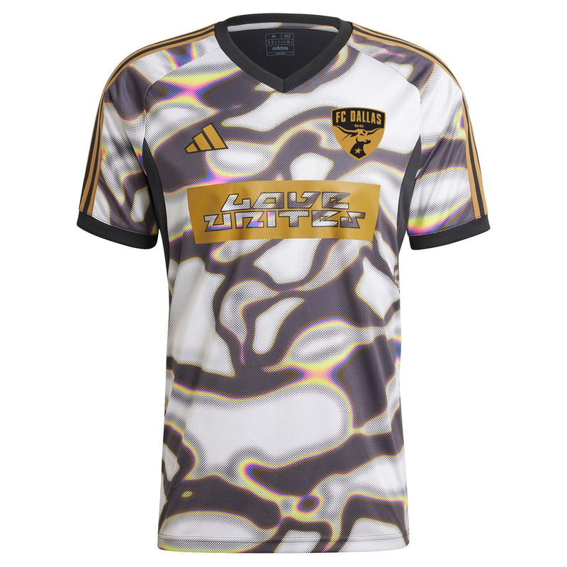 FC Dallas adidas 2024 Pride Pre-Match Top - Black