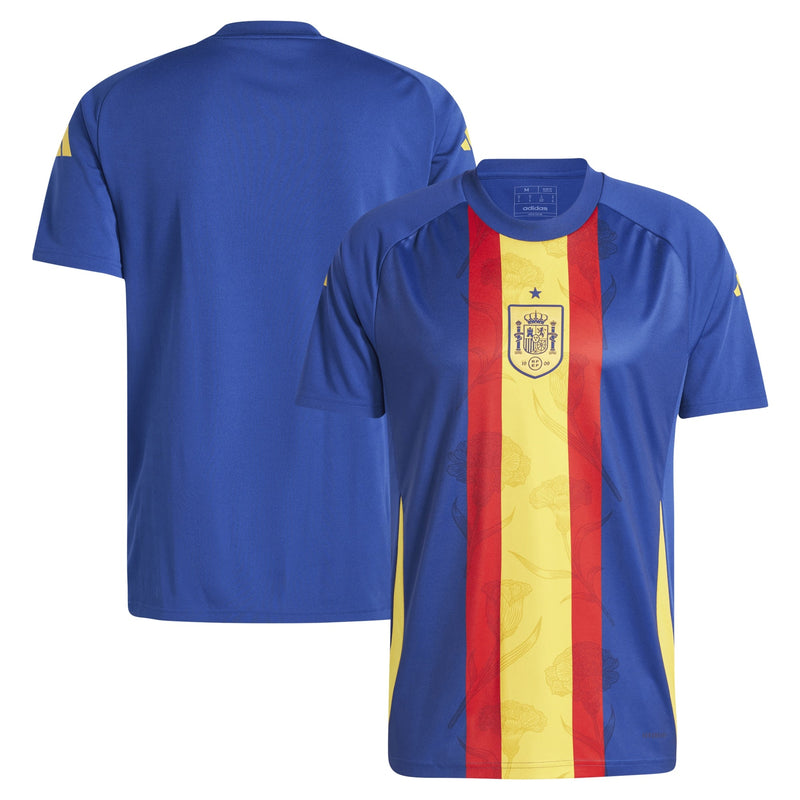 Spain National Team adidas 2024 Pre-Match Top - Blue