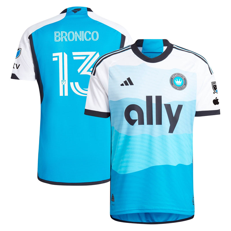 Brandt Bronico Charlotte FC adidas 2024 The Carolina Kit: Explore Player Jersey - Blue