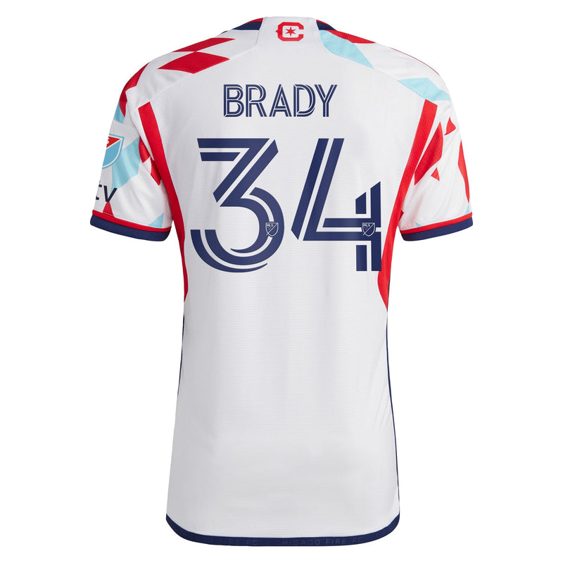 Chris Brady Chicago Fire adidas 2024 A Kit For All Player Jersey – White